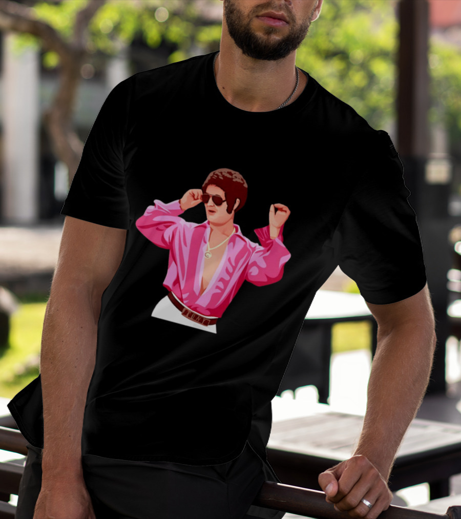 Tony Angelino Cartoon Parody Pink Sunglasses Iconic Look T-Shirt