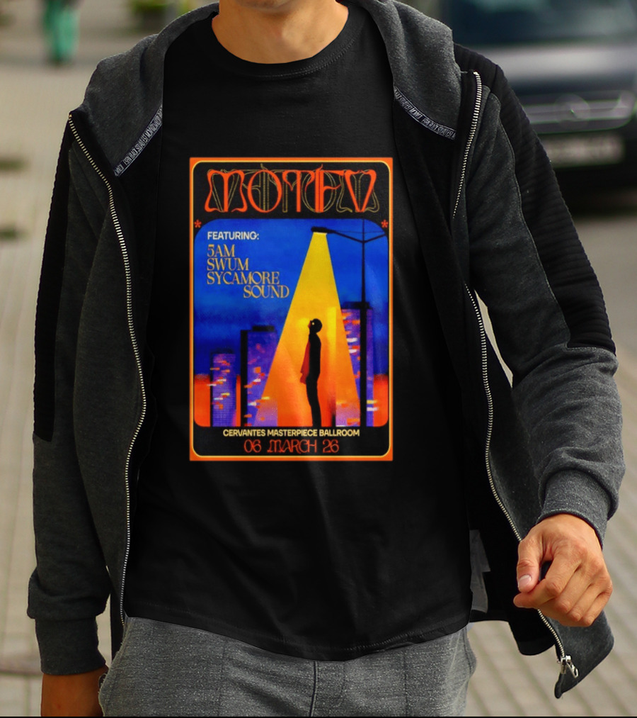 Motifv Featuring 5AM SWUM Sycamore Sound Cervantes' Masterpiece Ballroom March 6 2026 T-Shirt