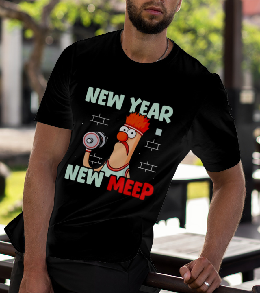 New Year New Meep Workout Motivation Cartoon T-Shirt