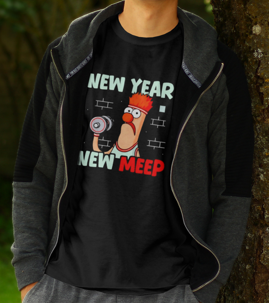 New Year New Meep Workout Motivation Cartoon T-Shirt
