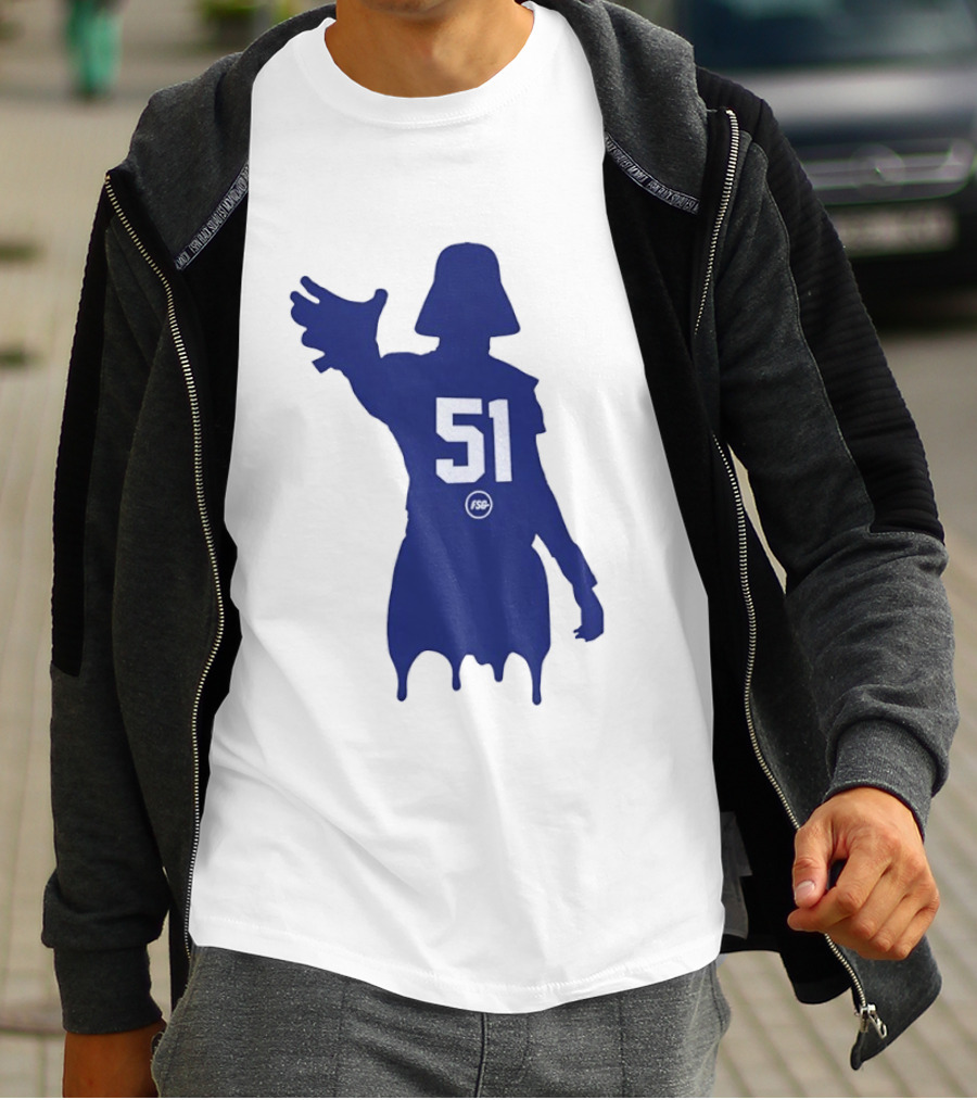Darth Vader Silhouette Abdul Carter 51 New York Giants Football T-Shirt