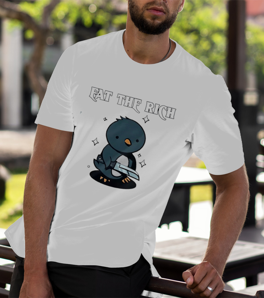 Eat The Rich Bird Meme Knife T-Shirt