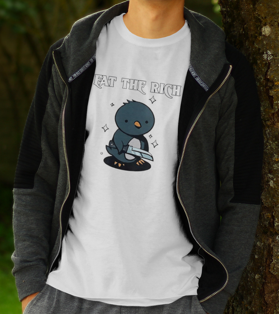 Eat The Rich Bird Meme Knife T-Shirt