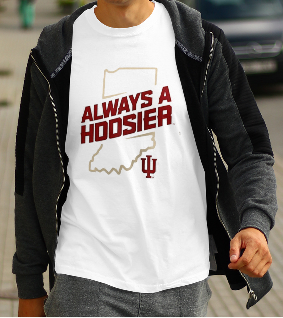 Indiana Hoosiers Always A Hoosier Map IU T-Shirt