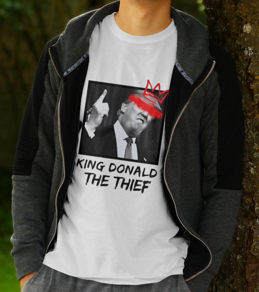 King Donald The Thief Red Crown Graffiti T-Shirt