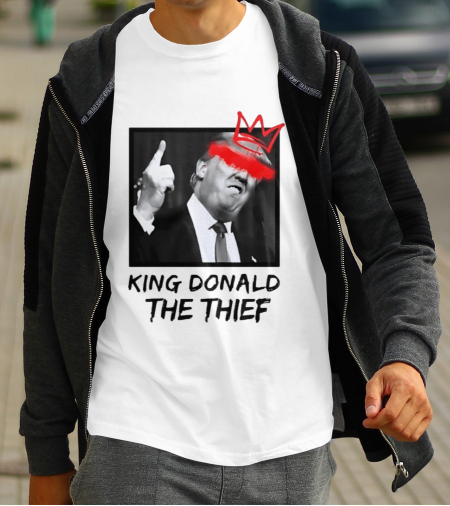 King Donald The Thief Red Crown Graffiti T-Shirt