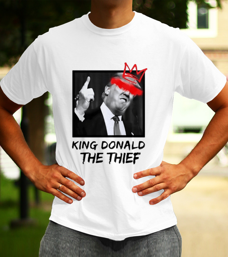 King Donald The Thief Red Crown Graffiti T-Shirt