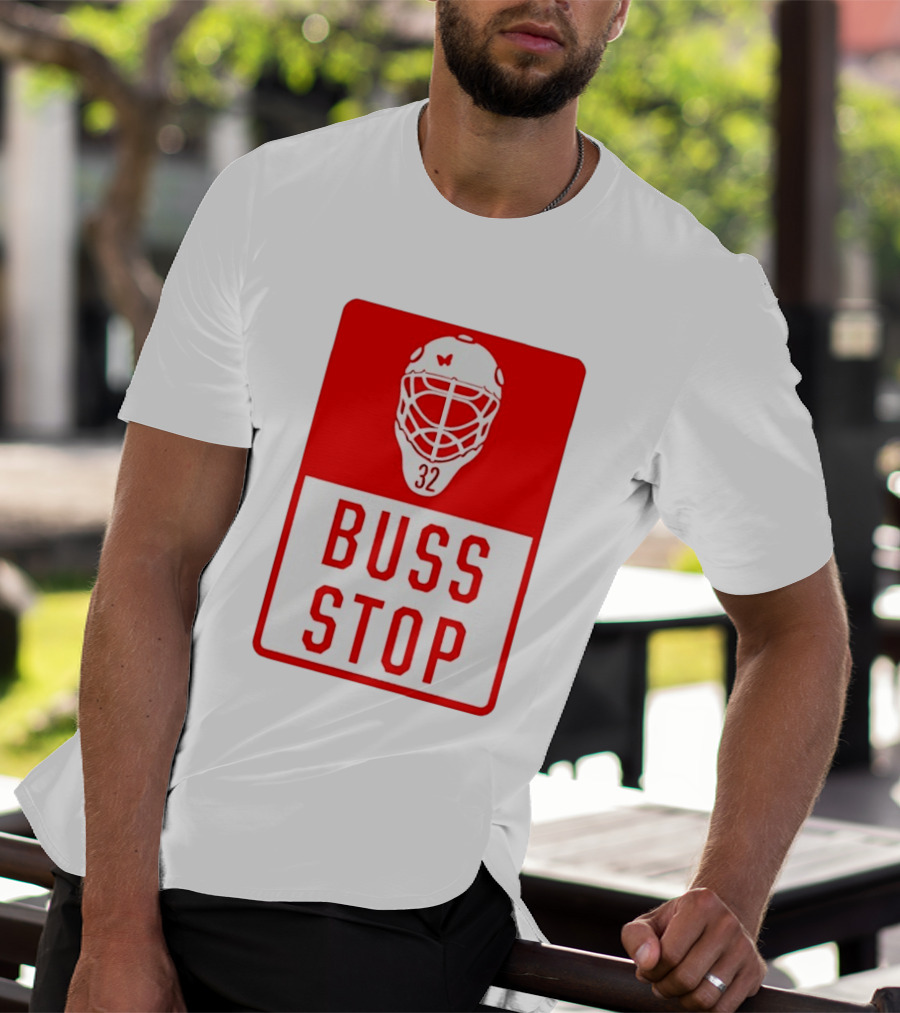 Carolina Hurricanes Buss Stop 32 Mask T-Shirt