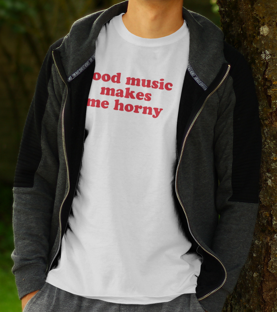 Good Music Makes Me Horny Bold Red T-Shirt