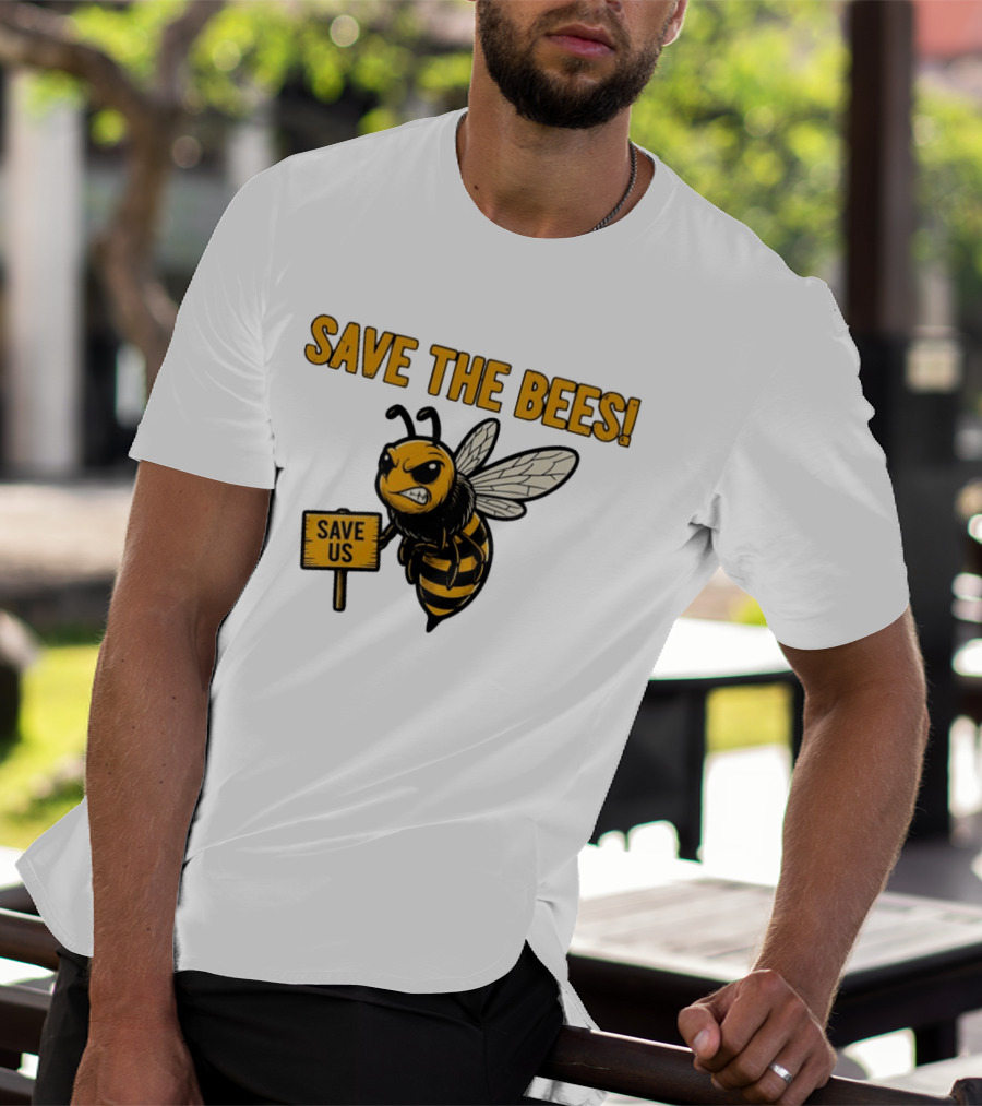 Grumpy Bee Save The Bees Save Us T-Shirt