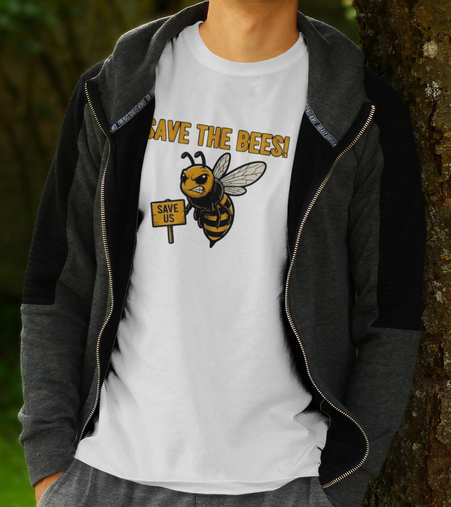 Grumpy Bee Save The Bees Save Us T-Shirt