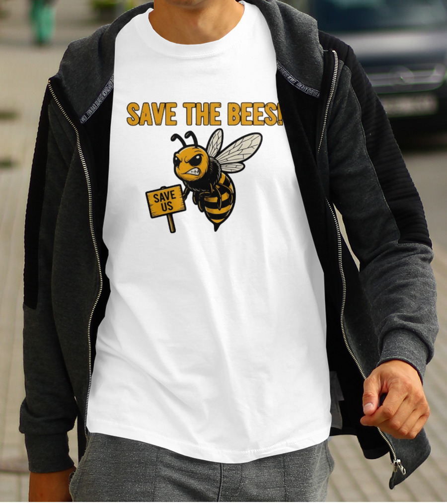 Grumpy Bee Save The Bees Save Us T-Shirt