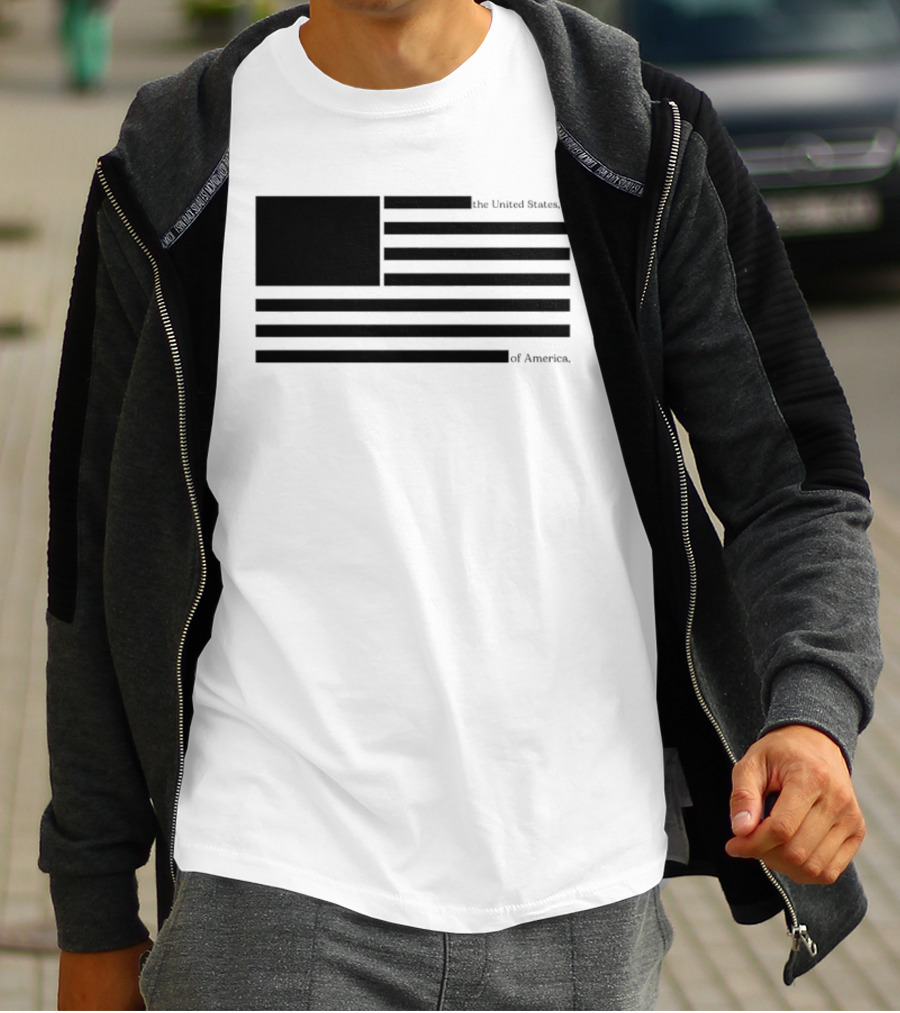 Redacted United States Flag With Blocked Epstein T-Shirt