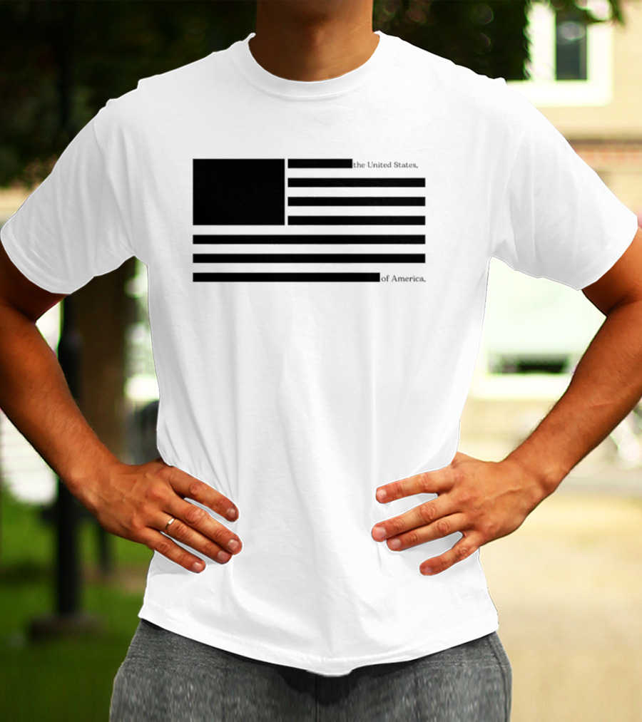 Redacted United States Flag With Blocked Epstein T-Shirt
