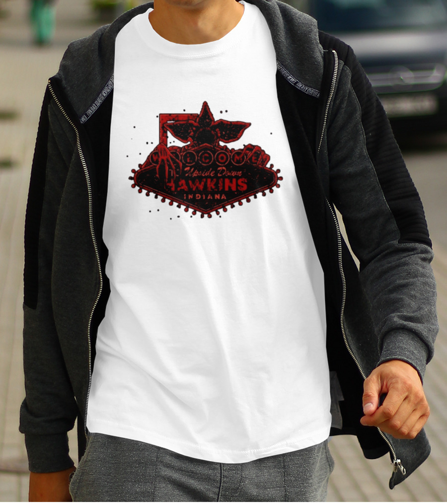 Welcome To Upside Down Hawkins Indiana Stranger Things T-Shirt