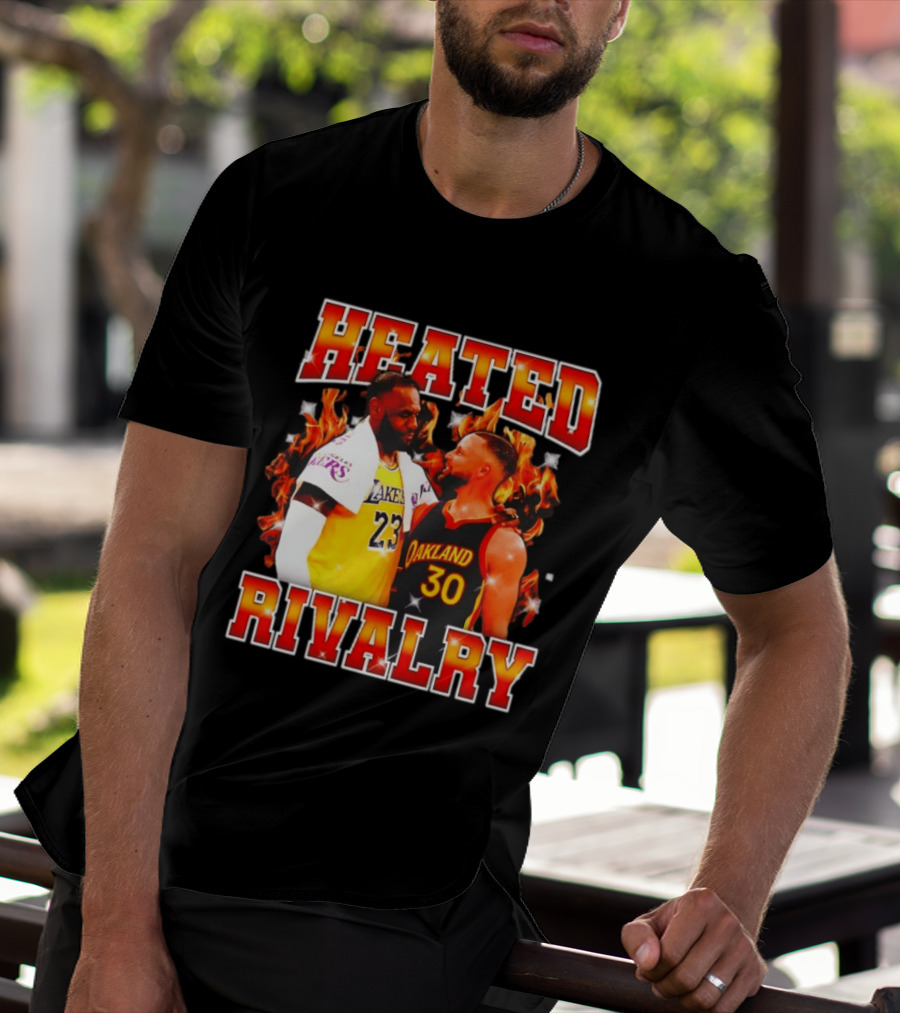 Heated Rivalry Lebron Lakers 23 Steph Oakland 30 T-Shirt