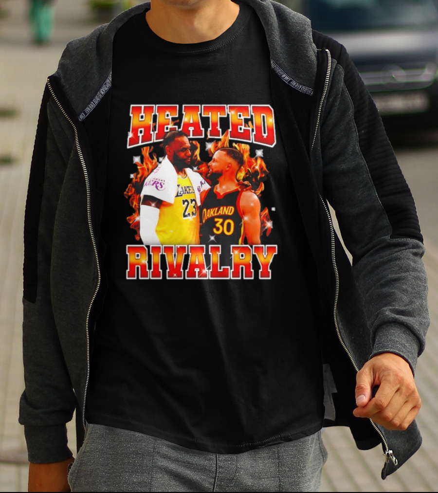 Heated Rivalry Lebron Lakers 23 Steph Oakland 30 T-Shirt