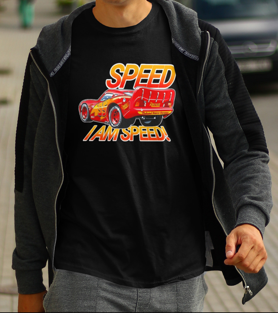 Lightning McQueen Speed I Am Speed Rust Eze Racing 95 T-Shirt