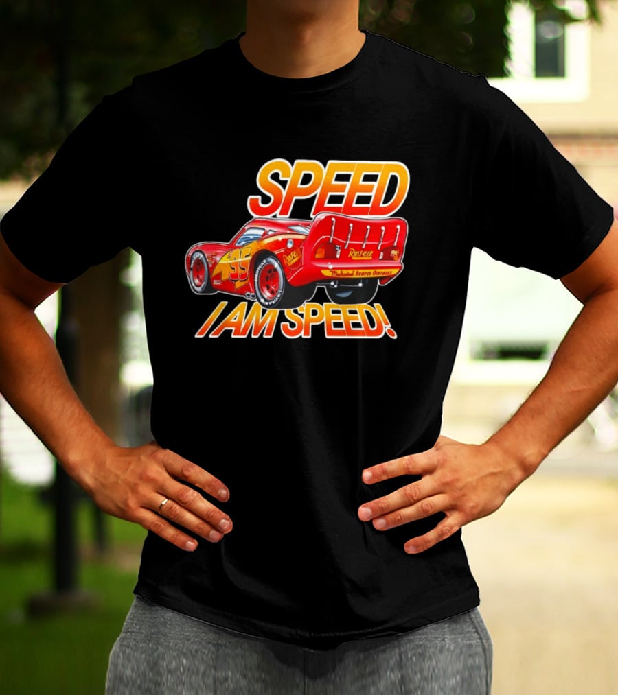 Lightning McQueen Speed I Am Speed Rust Eze Racing 95 T-Shirt