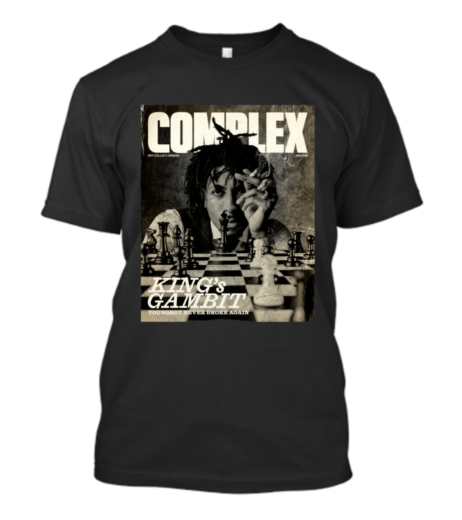 COMPLEX Magazine King's Gambit YoungBoy Never Broke Again January 2026 T-Shirt