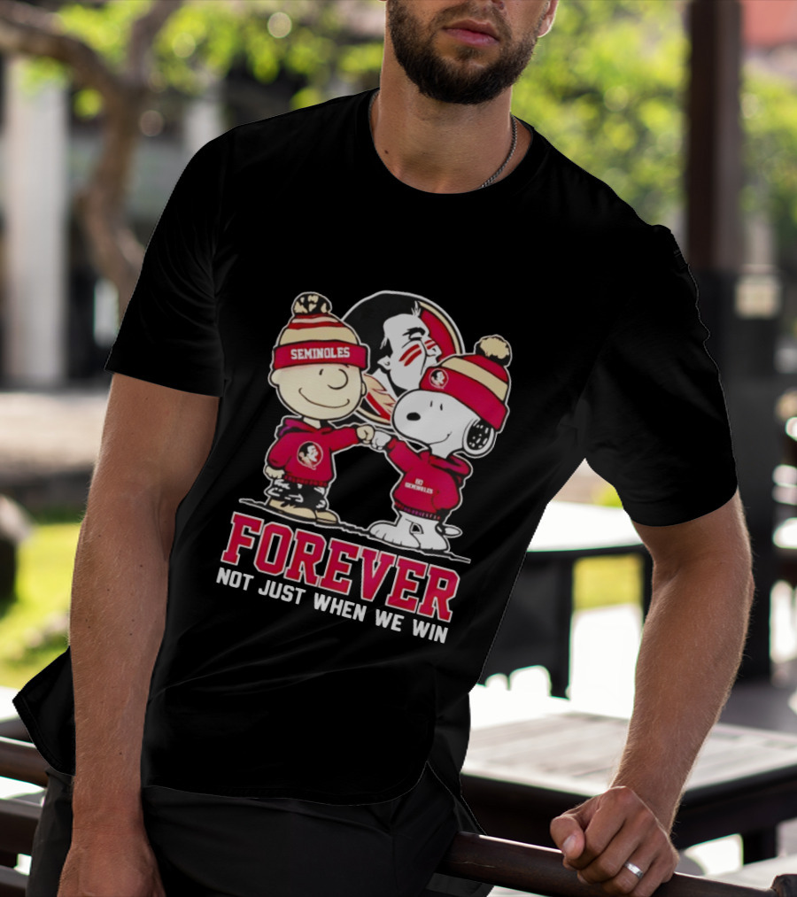 Charlie Brown Snoopy Seminoles Forever Not Just When We Win T-Shirt