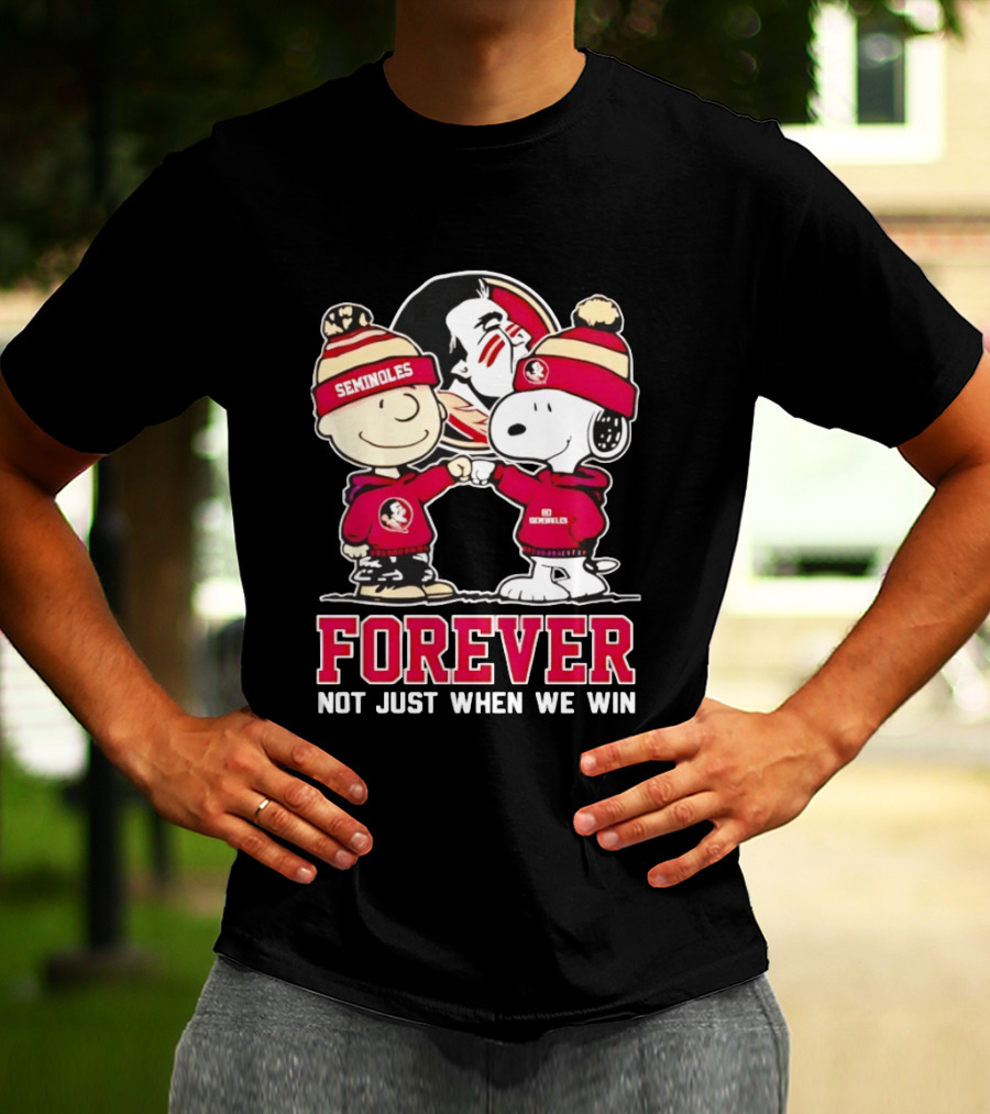 Charlie Brown Snoopy Seminoles Forever Not Just When We Win T-Shirt