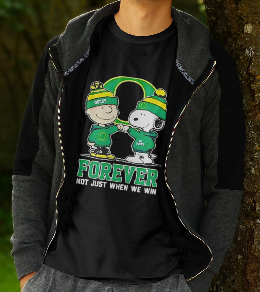 Peanuts Snoopy Charlie Brown Oregon Ducks Forever Not Just When We Win T-Shirt