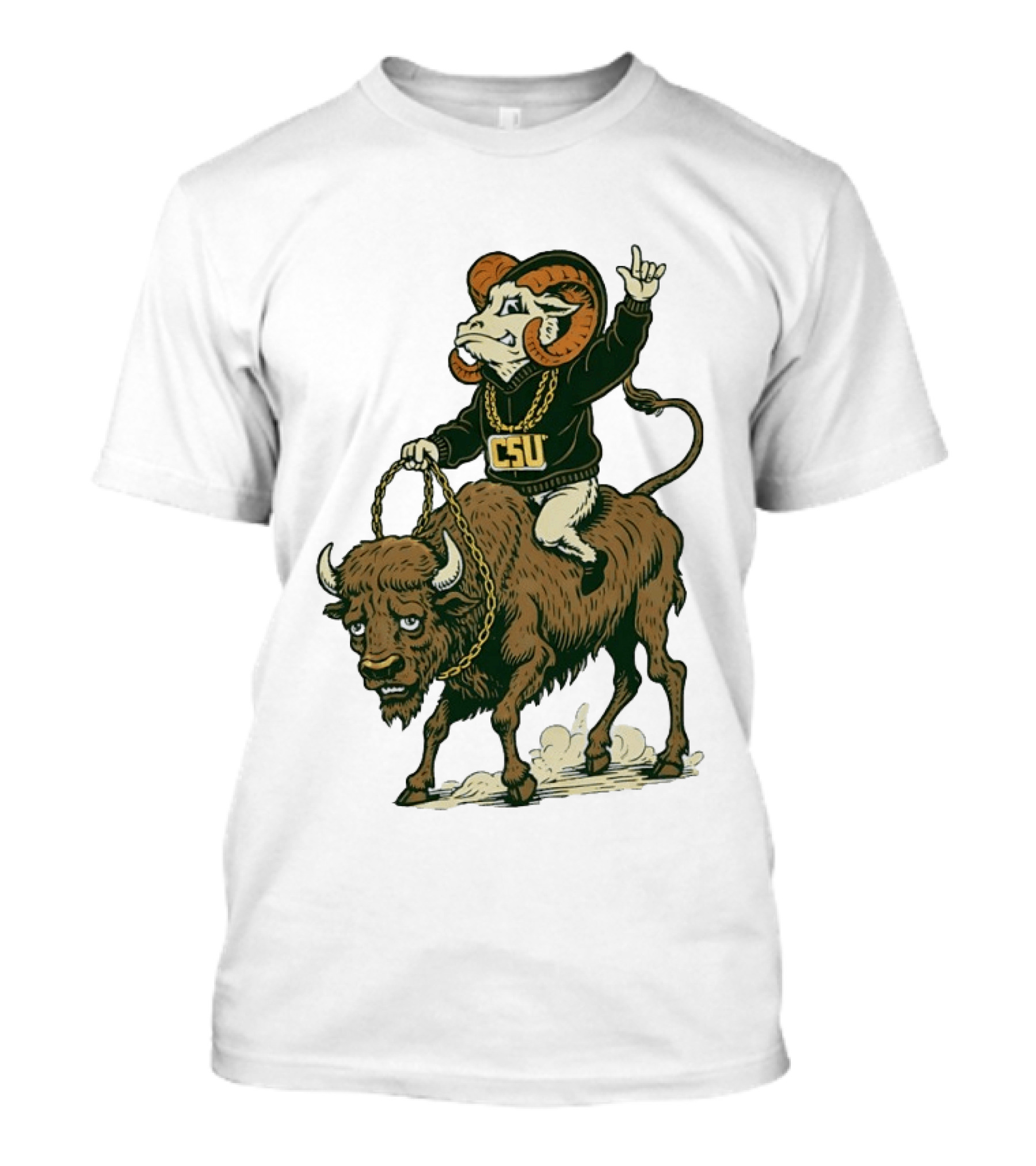 Colorado State Rams CSU Riding Buffalo In Rivalry T-Shirt