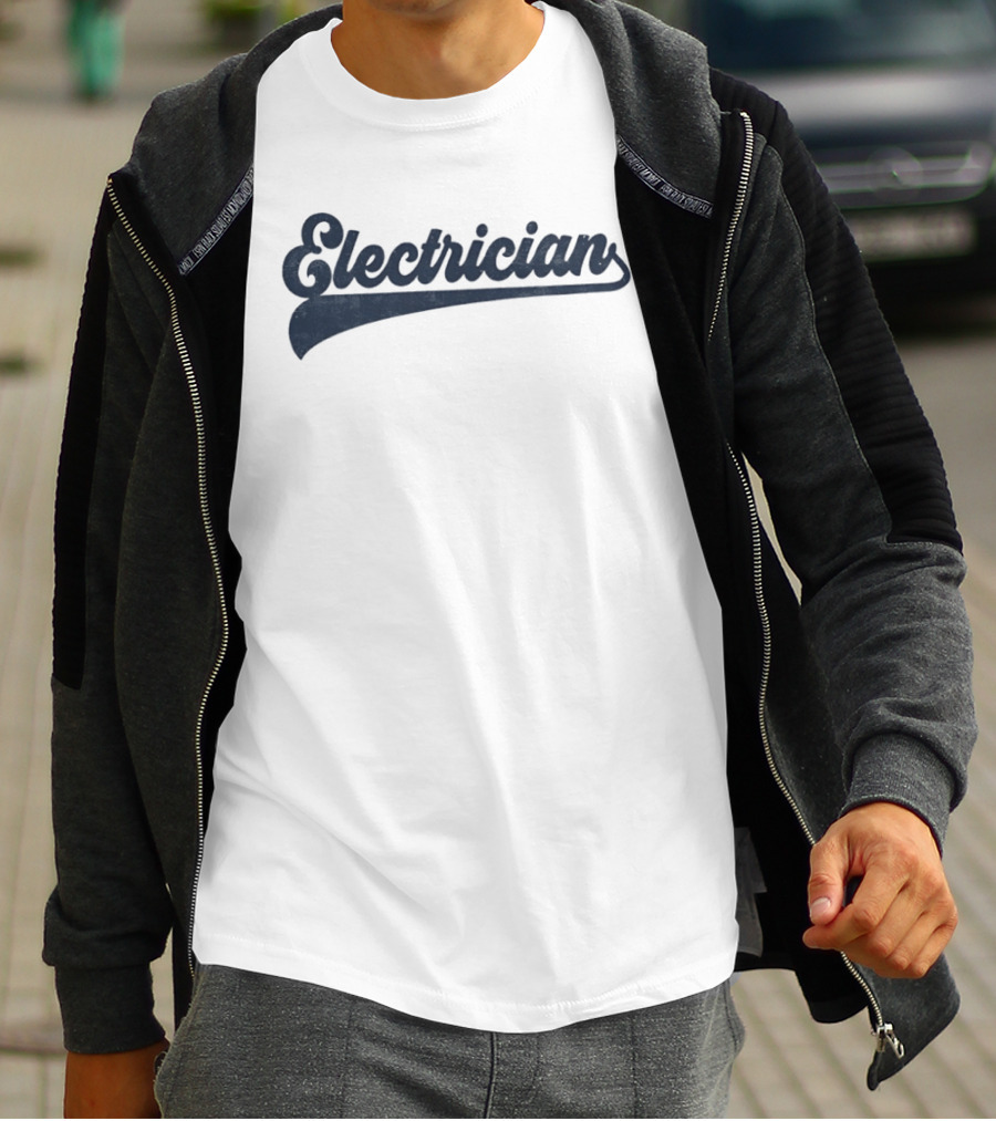 Electrician Script Font T-Shirt