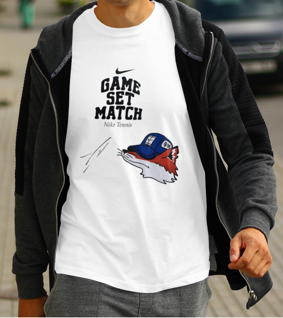 Nike Tennis Game Set Match Fox T-Shirt