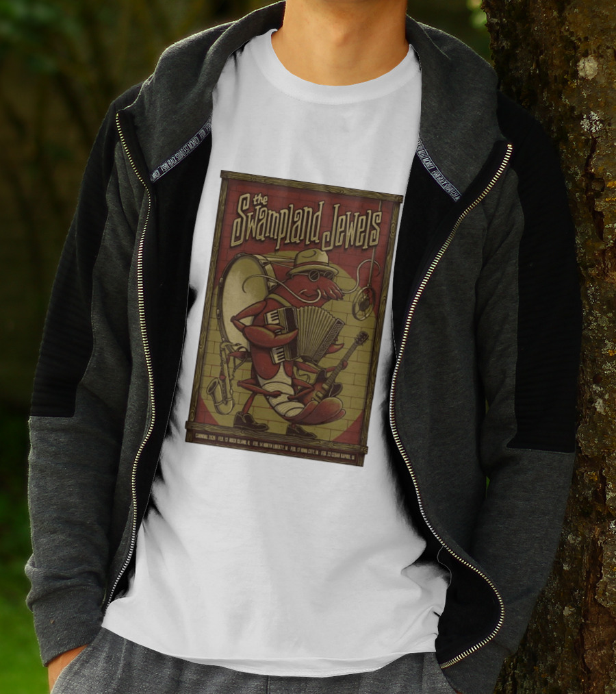 The Swampland Jewels 2026 Tour February Rock Island Davenport North Liberty Iowa City Cedar Rapids T-Shirt