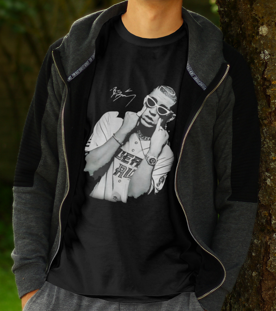 Benito Antonio Martinez Ocasio Bad Bunny Signature Puerto Rico Baseball Jersey Look T-Shirt