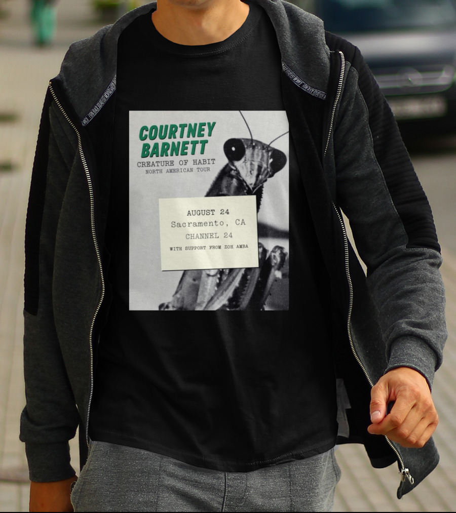 Courtney Barnett Creature Of Habit North American Tour August 24 Sacramento CA Channel 24 Zoh Amba T-Shirt