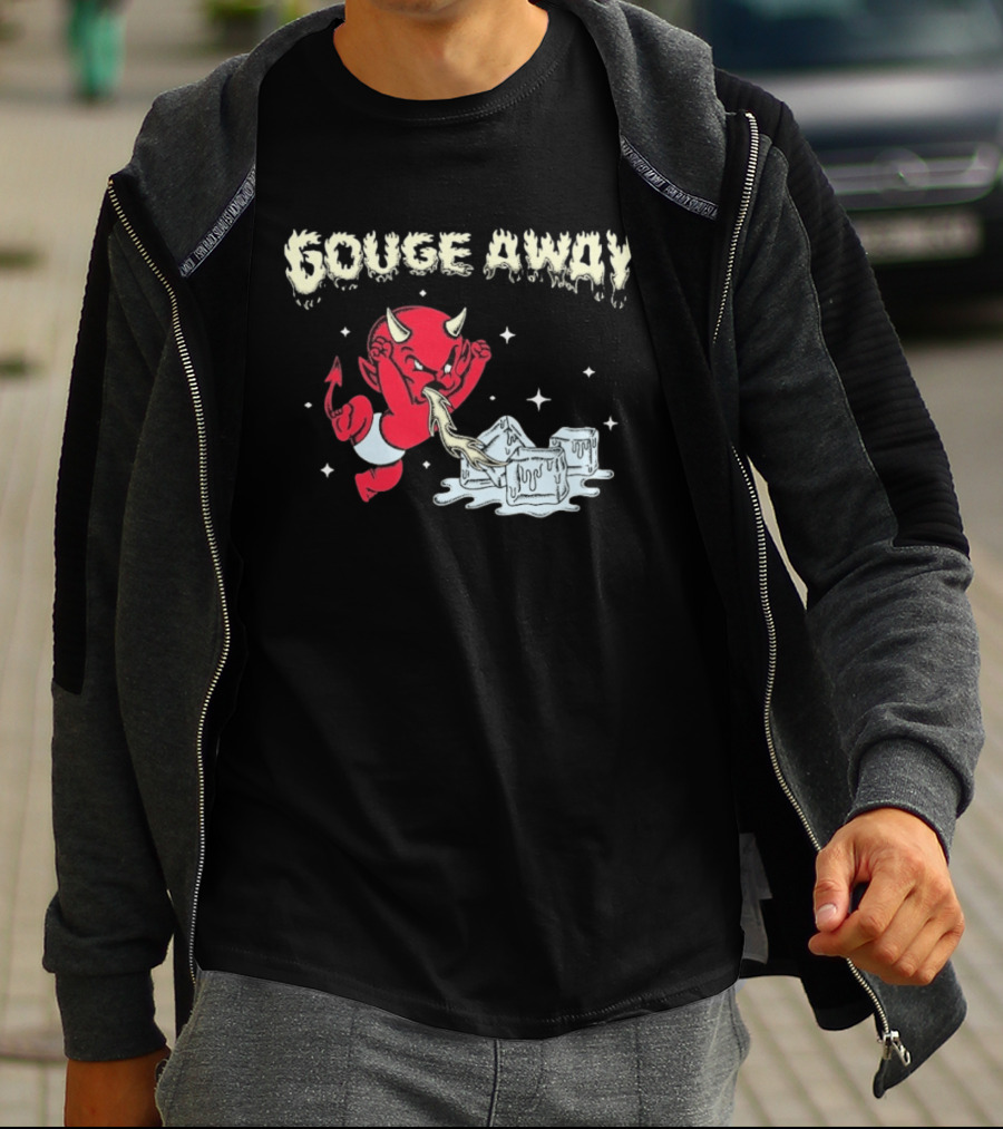 Gouge Away Hot Stuff Red Devil Melting Ice Cubes T-Shirt