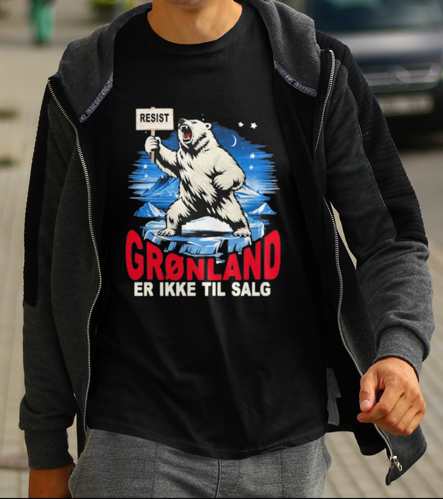 Resist Polar Bear Greenland Er Ikke Til Salg T-Shirt