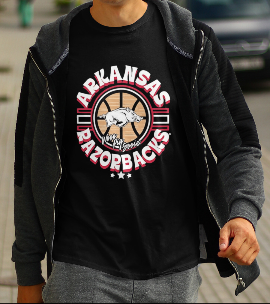 Arkansas Razorbacks Woo Pig Sooie Basketball T-Shirt