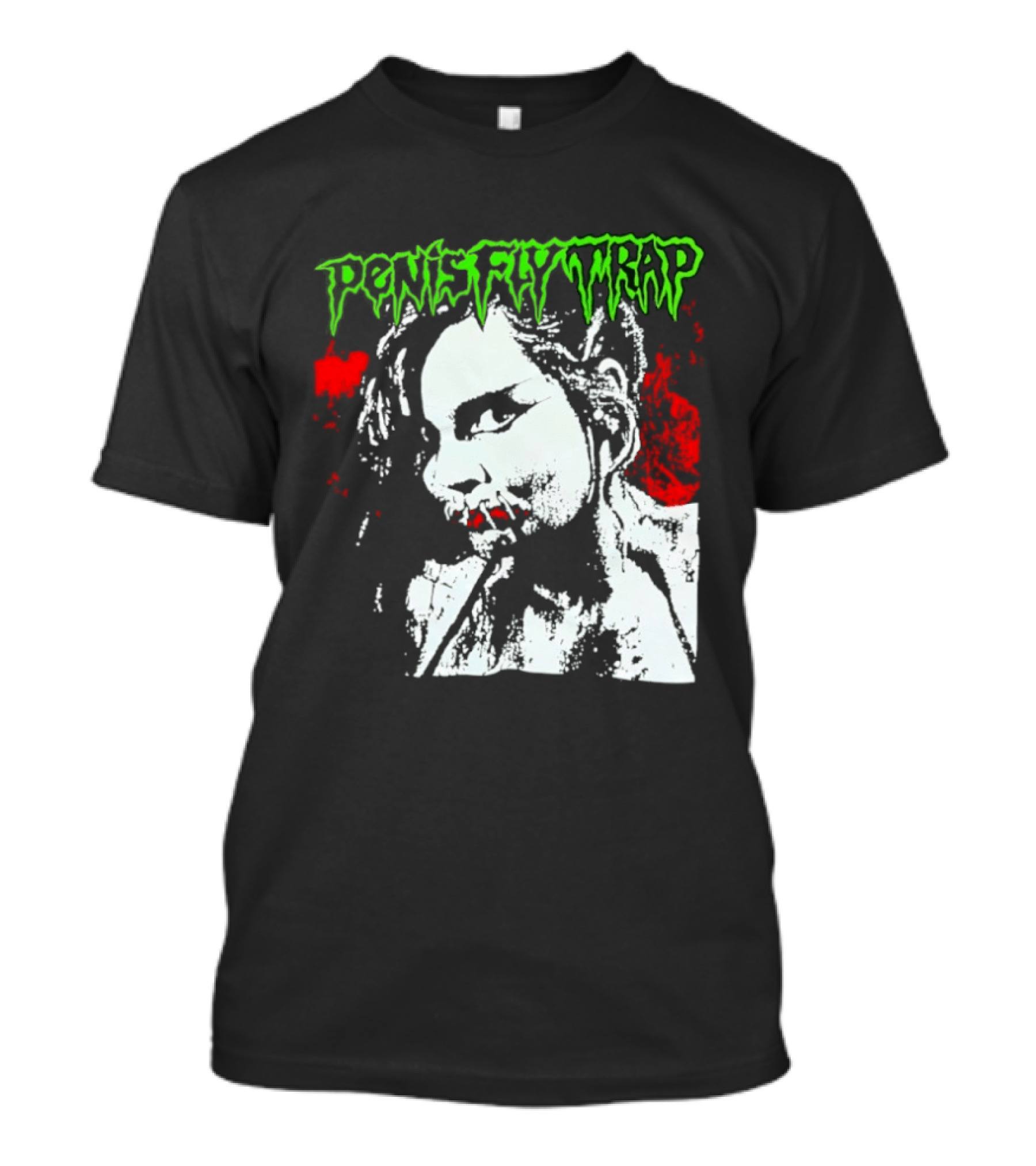 Penis Flytrap Horror Aesthetic Red Green T-Shirt