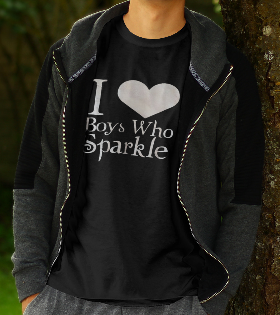 I Love Boys Who Sparkle Twilight Inspired Phrase T-Shirt