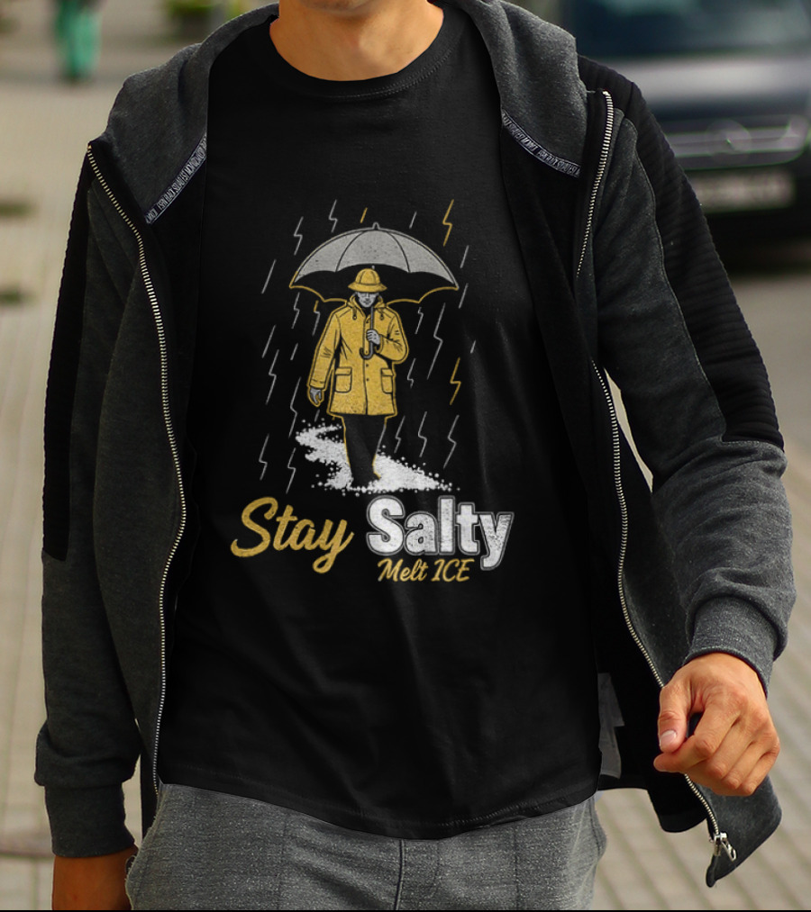 Stay Salty Melt ICE Anti Trump Political Umbrella Raincoat Protest T-Shirt