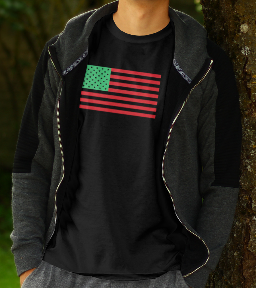 African American Red Green Black Flag T-Shirt