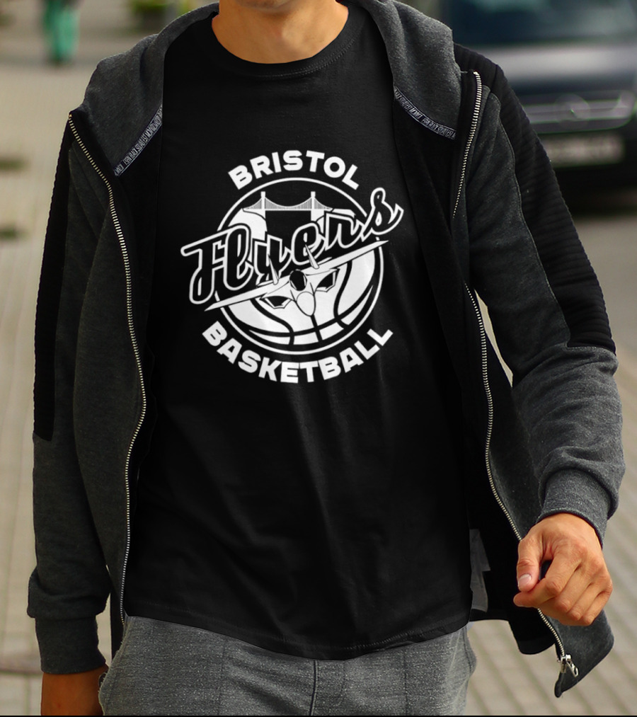 Bristol Flyers Basketball Team Logo Circle T-Shirt