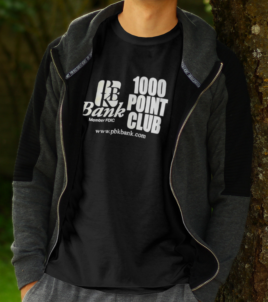 PBK Bank 1000 Point Club Member FDIC Www.pbkbank.com T-Shirt