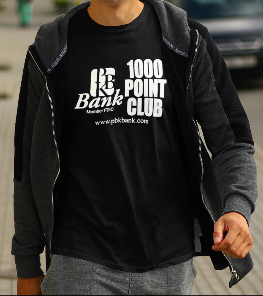 PBK Bank 1000 Point Club Member FDIC Www.pbkbank.com T-Shirt