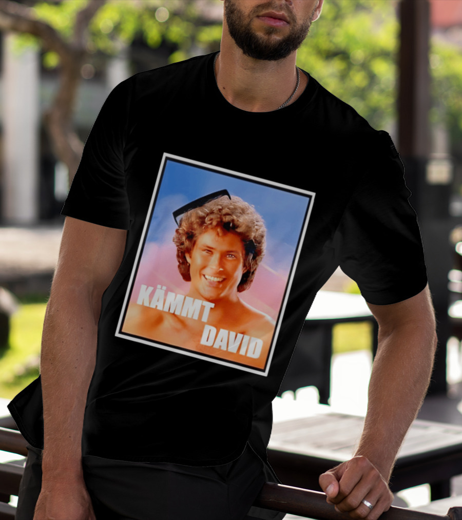 Kämmt David Lustiger Satire Spruch Retro Filmstar Kamm T-Shirt