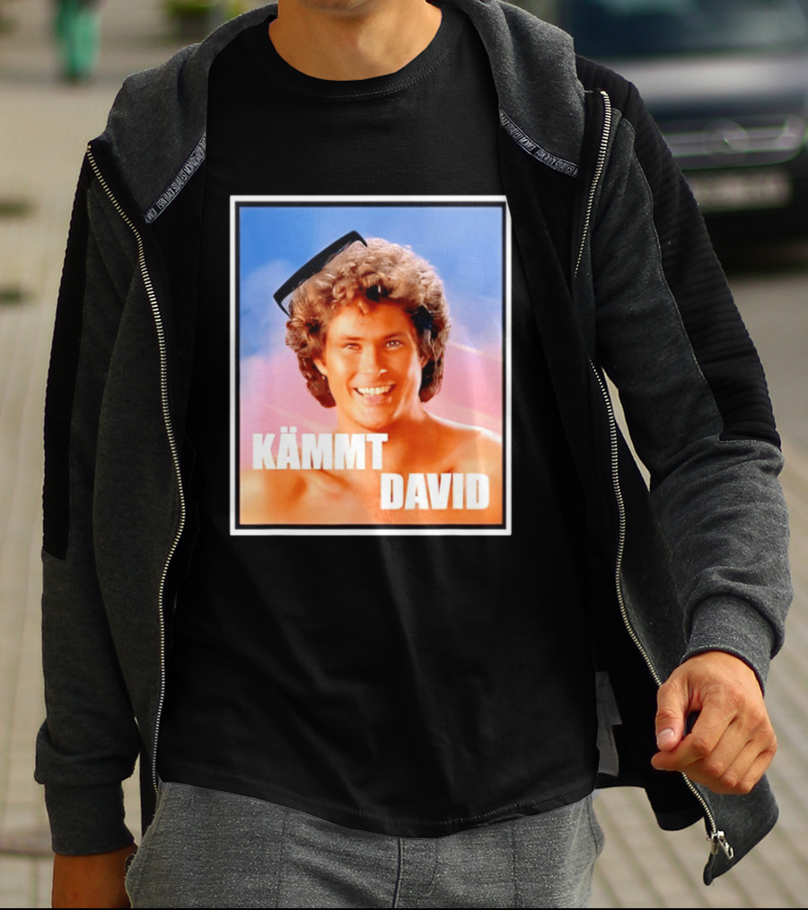 Kämmt David Lustiger Satire Spruch Retro Filmstar Kamm T-Shirt