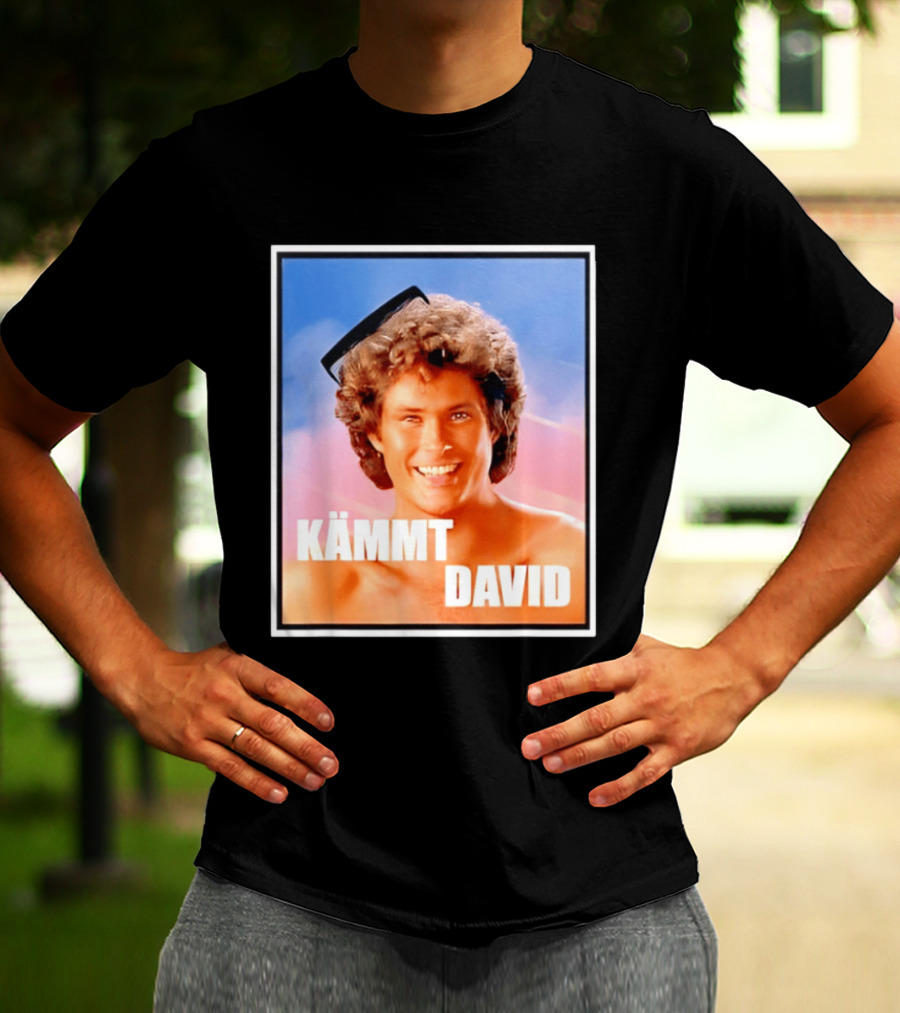 Kämmt David Lustiger Satire Spruch Retro Filmstar Kamm T-Shirt