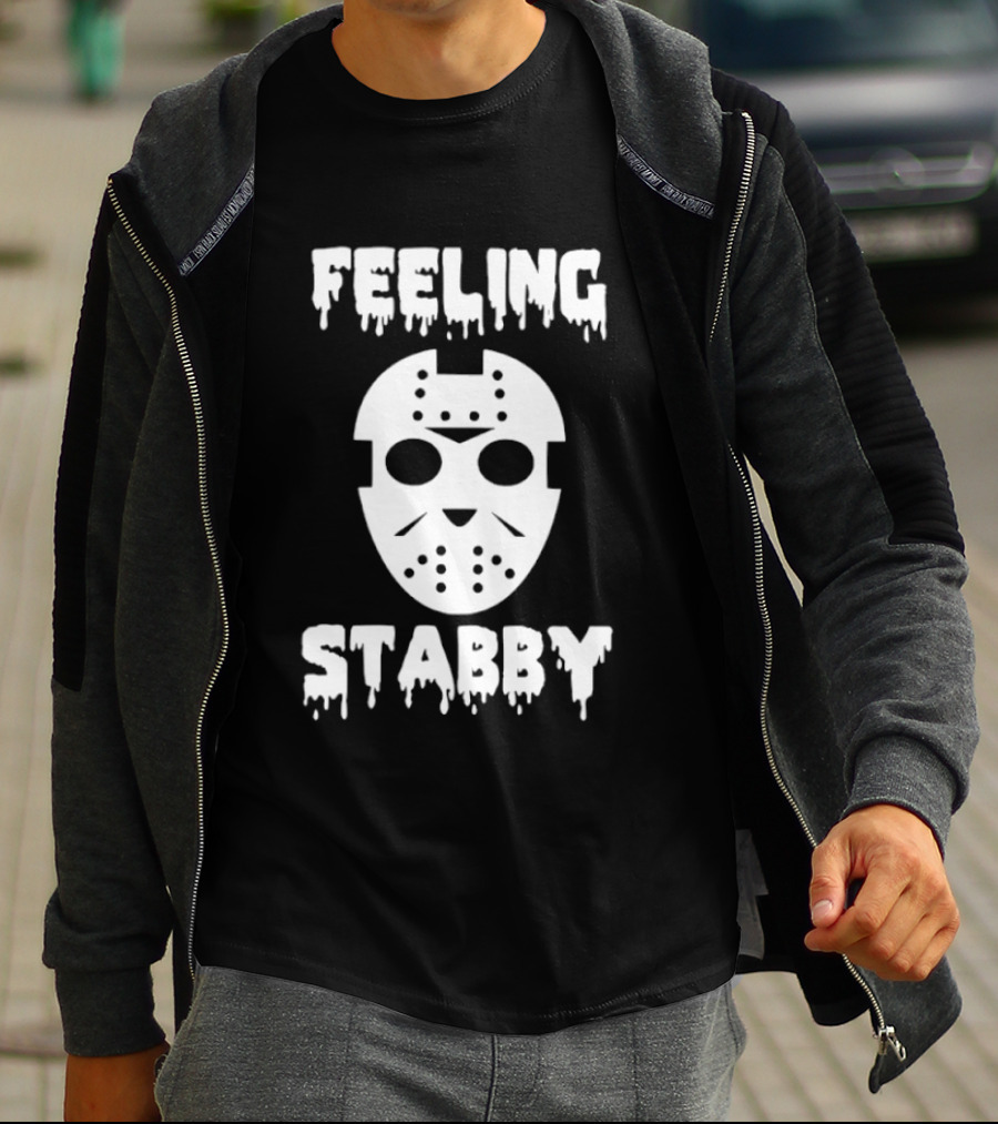 Feeling Stabby Jason Voorhees Mask Horror T-Shirt