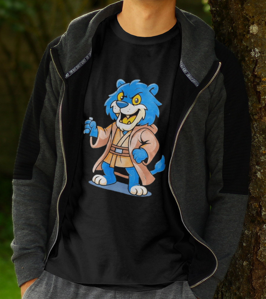 Star Wars Jedi Lion Wearing Robe New York Islanders Hockey T-Shirt