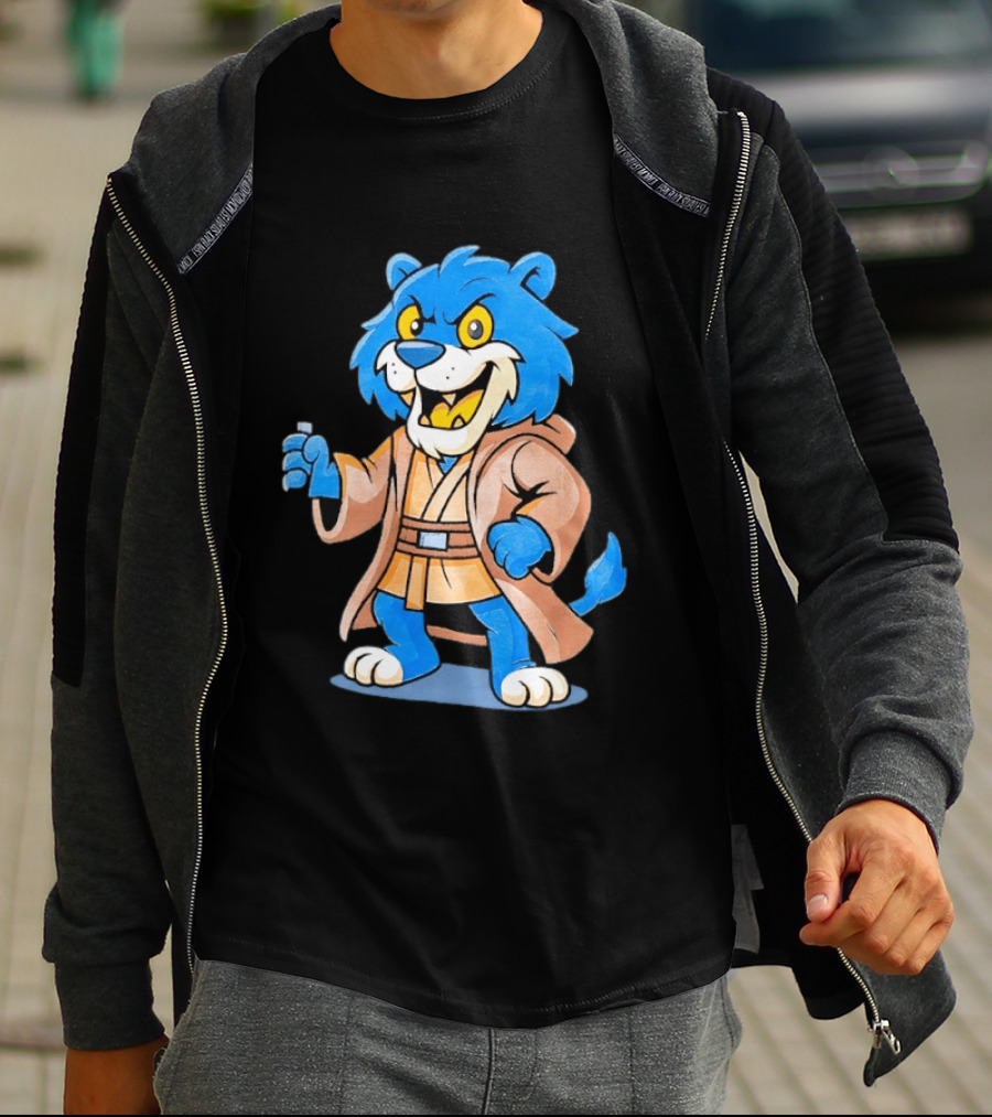 Star Wars Jedi Lion Wearing Robe New York Islanders Hockey T-Shirt