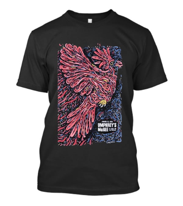 Umphrey's McGee January 22 2026 St. Louis The Pageant Psychedelic Bird T-Shirt